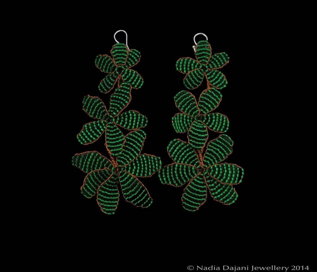 3-Row Narjis Earrings