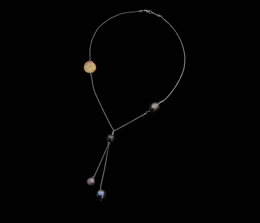 CHAIN NECKLACE WITH 5 STONES &amp; YOUSOR