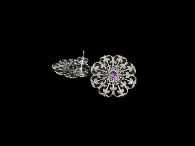 Silver Toledo Earrings With Post