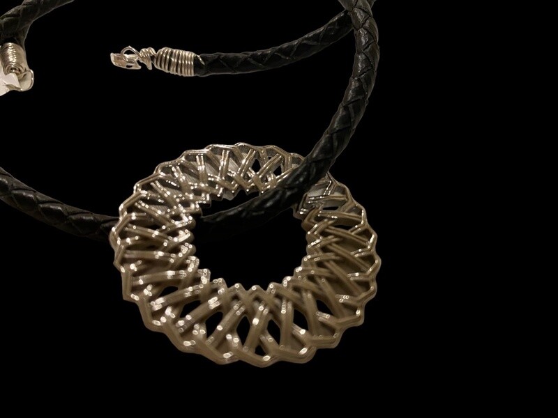 Leather Necklace with Karma Pendant