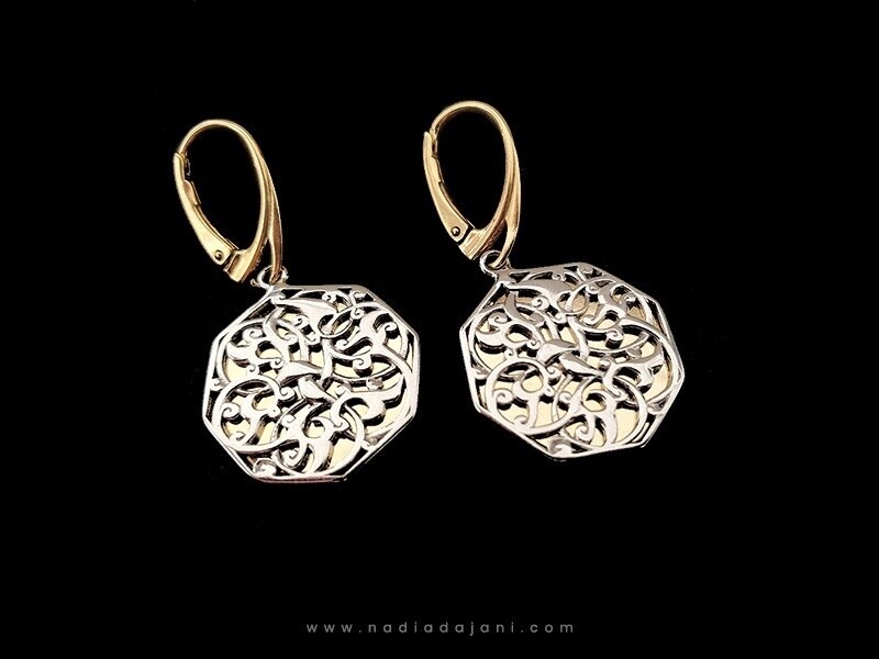 SILVER CAIRO EARRINGS WITH GP FRENCH HOOK AND BACKGROUND