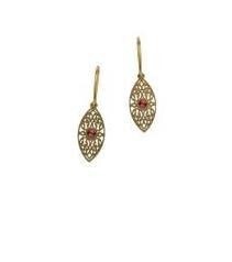 LONG OVAL ARABESQUE EARRINGS GP