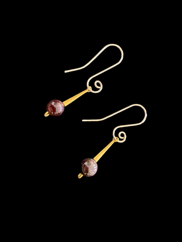 Roman Stick Earrings on Oval Hook