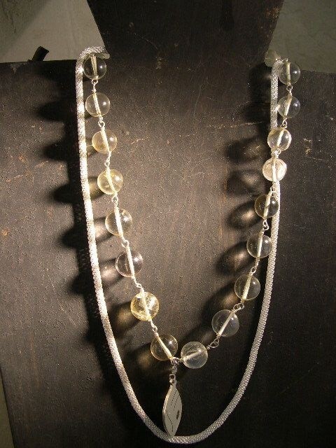 TWO ROW CHAIN &amp; STONE WIRE NECKLACE &amp; ALLAH PENDANT