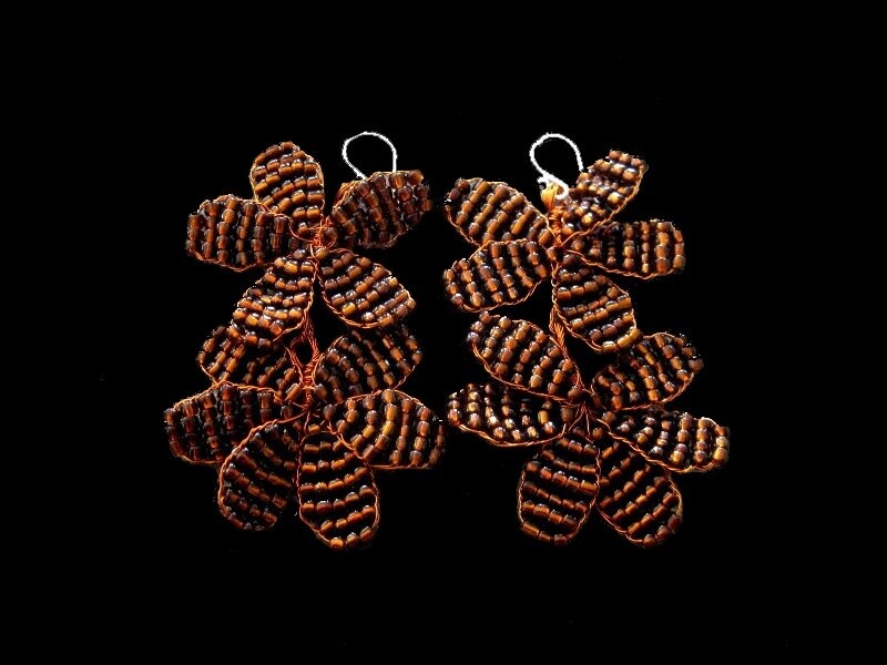 2-Row Narjis earrings