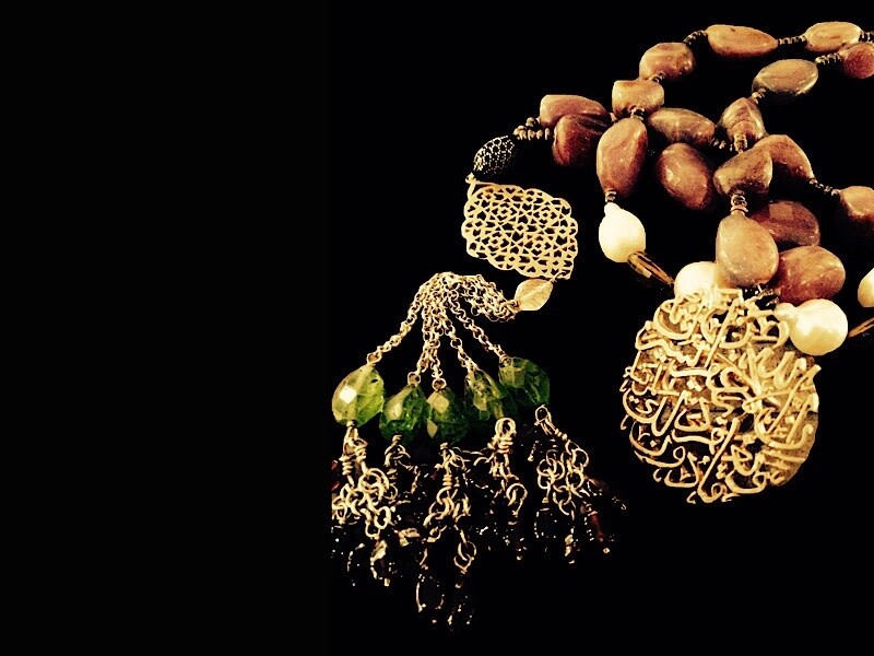 RUBY &amp; GEMSTONE TASSEL. GEOMETRY MOTIF