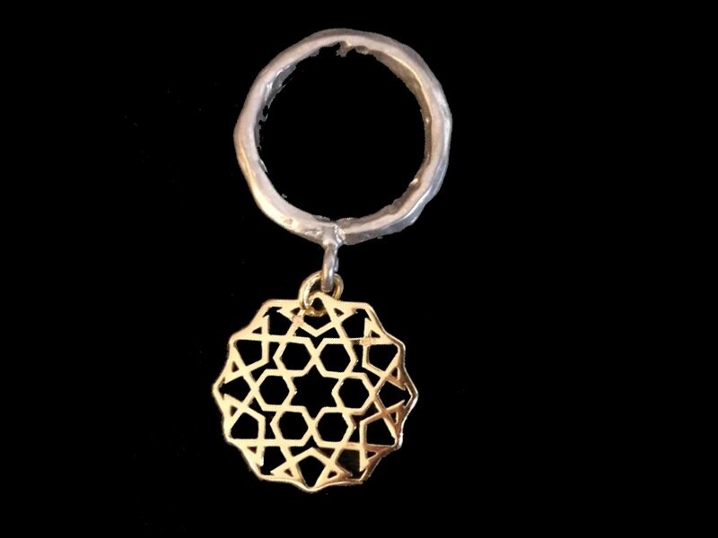 SILVER RUSTIC RING BAND. WITH GP CORDOBA