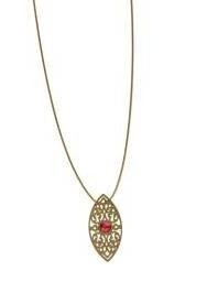 NECKLACE. SILVER GP CHAIN. OVAL ARABESQUE