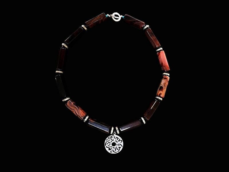 Agate Necklace With Yousor and Masha&#39;allah