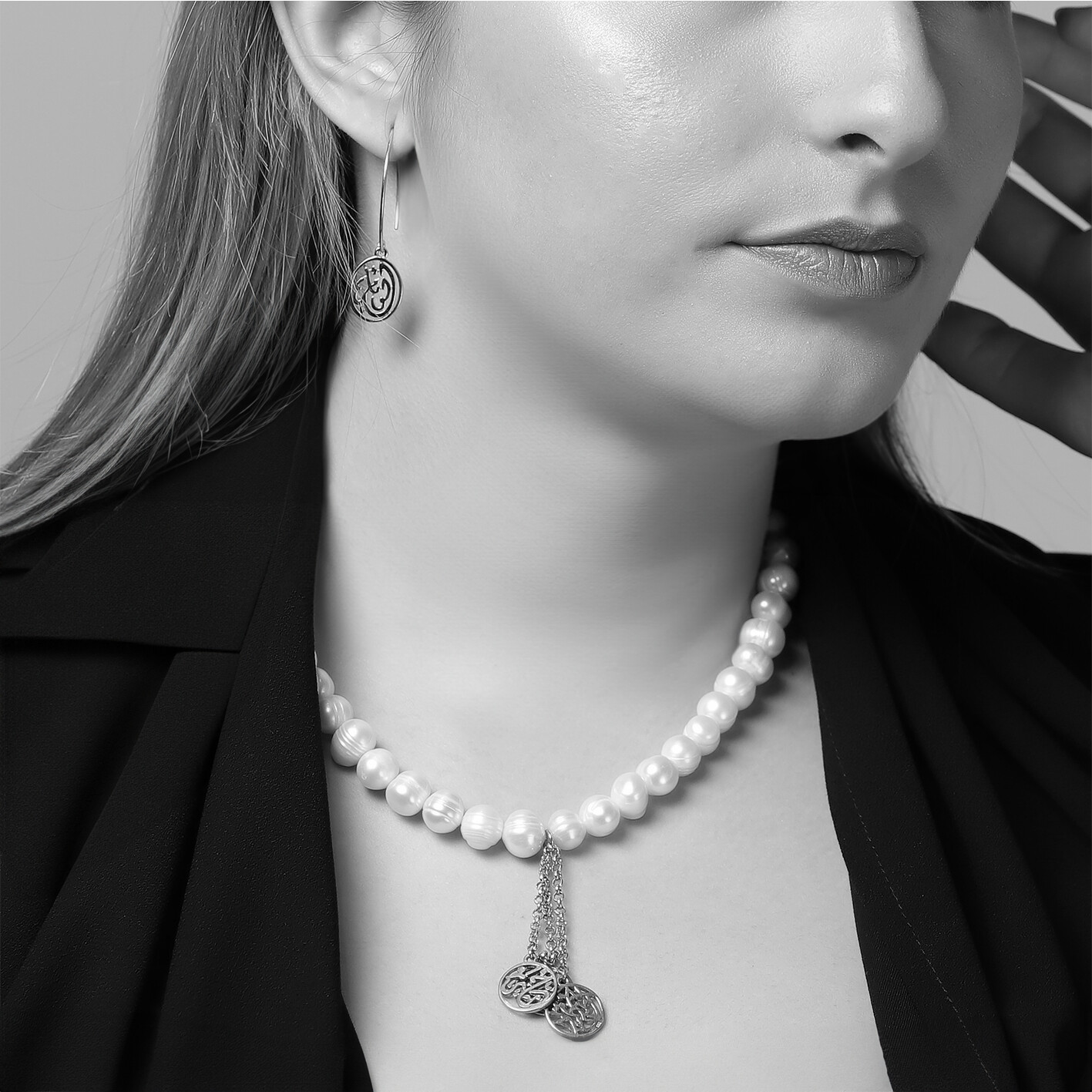 PEARL NECKLACE WITH FALLAH KHAIR GP TASSEL