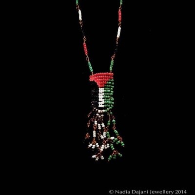 Palestine flag necklace
