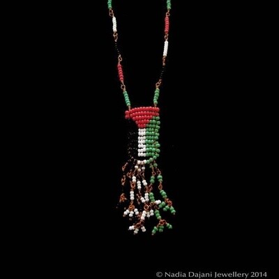 Palestine flag necklace