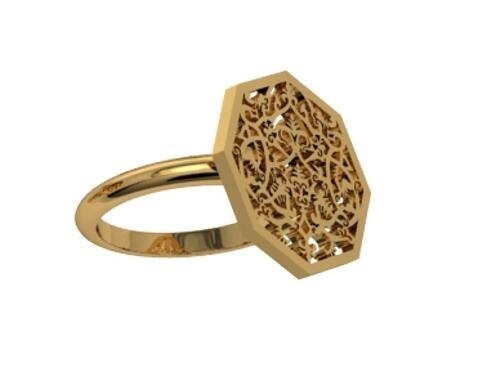 OCTAGON SINGLE BAND RING
