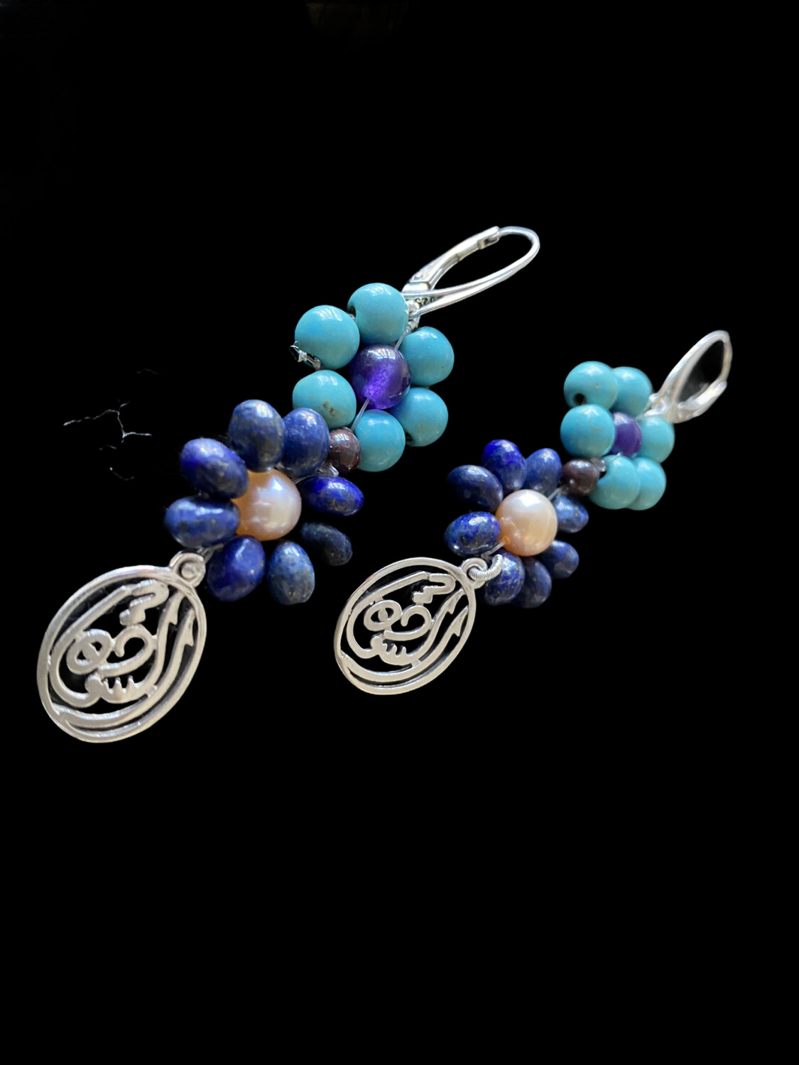 2 Flower earring with Salam word