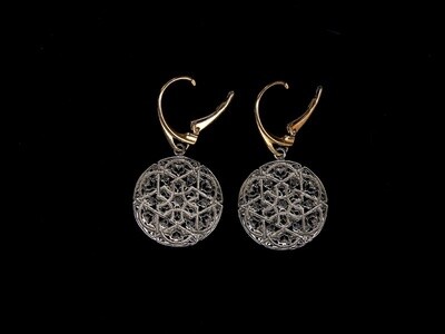Silver Andalucian Earrings with Silver French Hooks