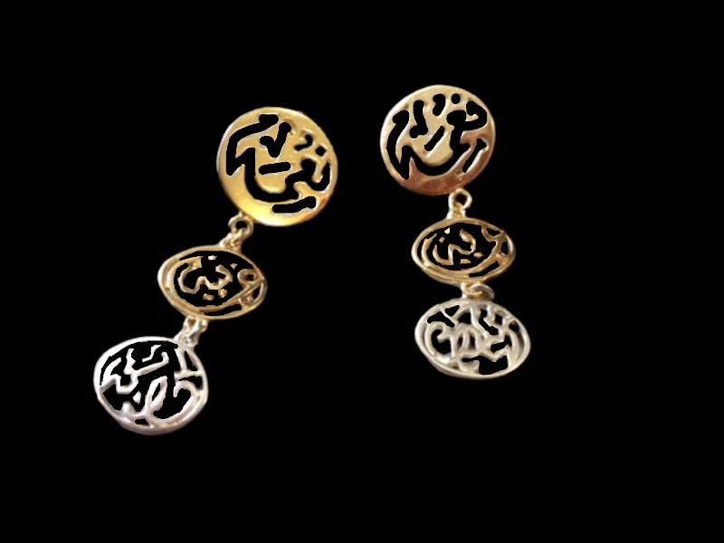 NIMA AFIA 2-TONE EARRINGS