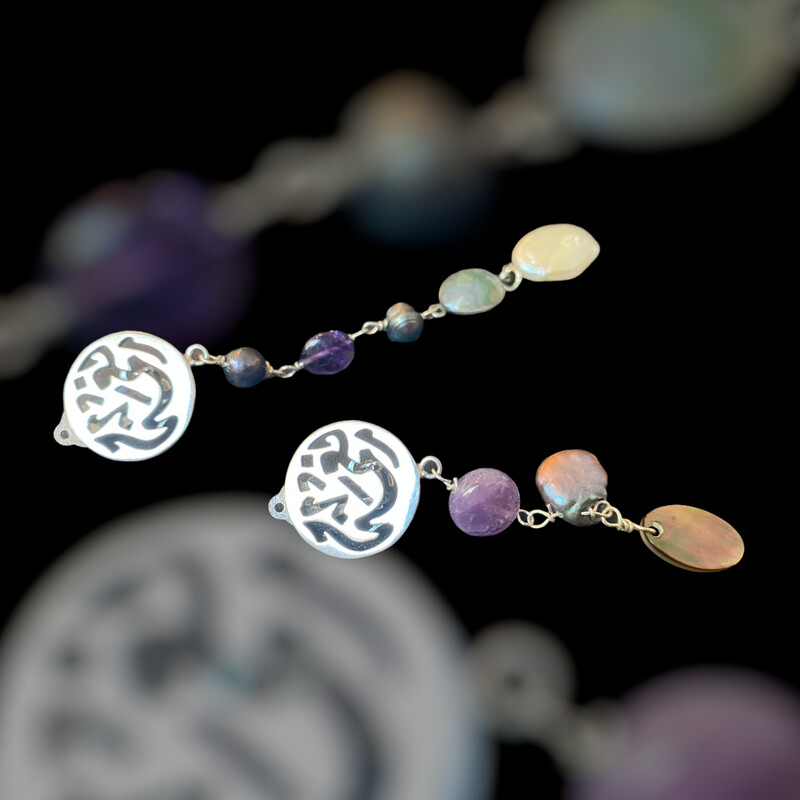 NIMA EARRINGS WITH GEMSTONE STRINGS