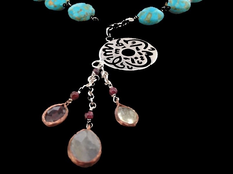 MASHA&#39;ALLAH CLASP WITH GEMSTONE TASSEL