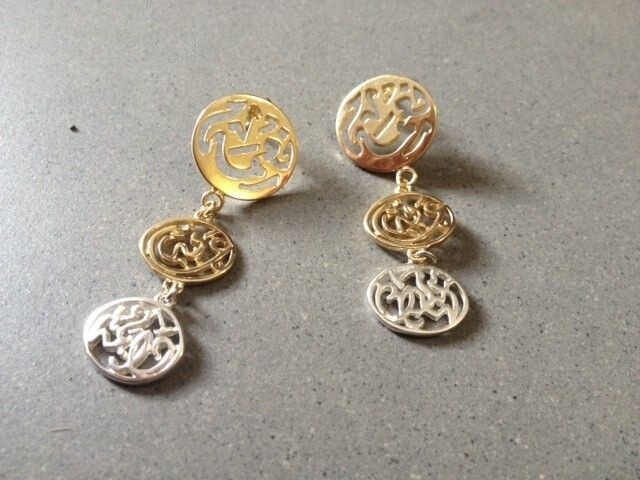 NIMA AFIA DAIMA 2-TONE EARRINGS