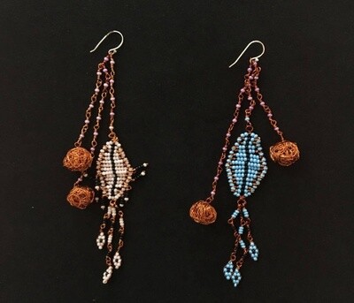 Fallahi earrings with copper beads