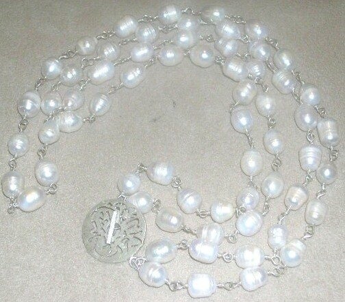 MASHA&#39;ALLAH CLASP LONG PEARL NECKLACE