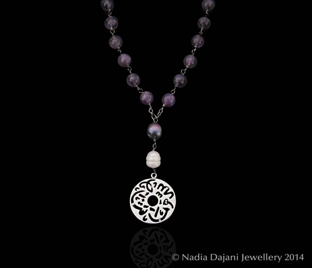LONG GEMSTONE NECKLACE WITH MASHA ALLAH