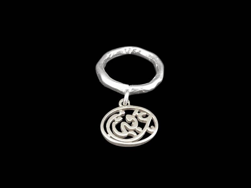 Rustic Finish Silver Ring with Salam Word