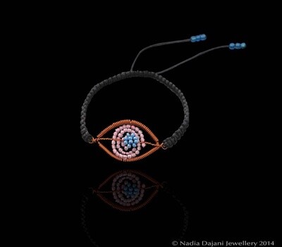 Copper eye bracelet