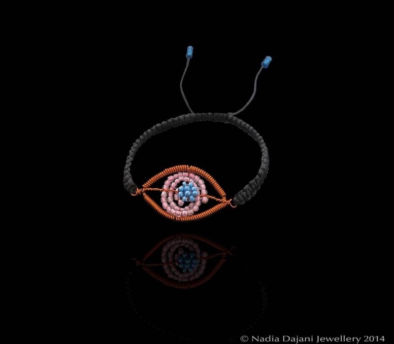 Copper eye bracelet