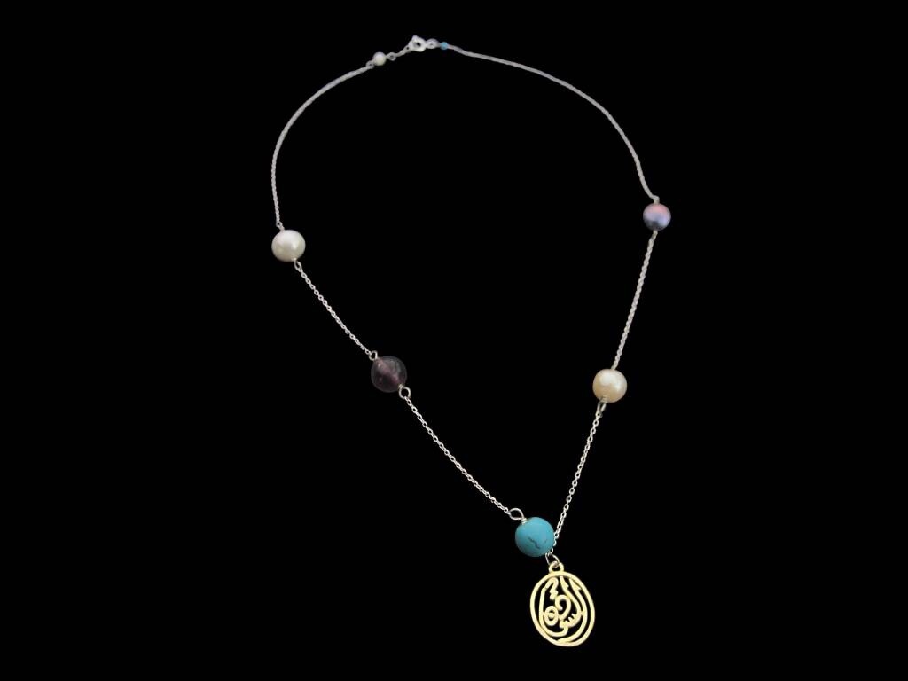 CHAIN NECKLACE. STONES. AND GP HAPPINESS