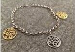 SILVER CHAIN BRACELET. FALLAH KHEIR TWO TONES