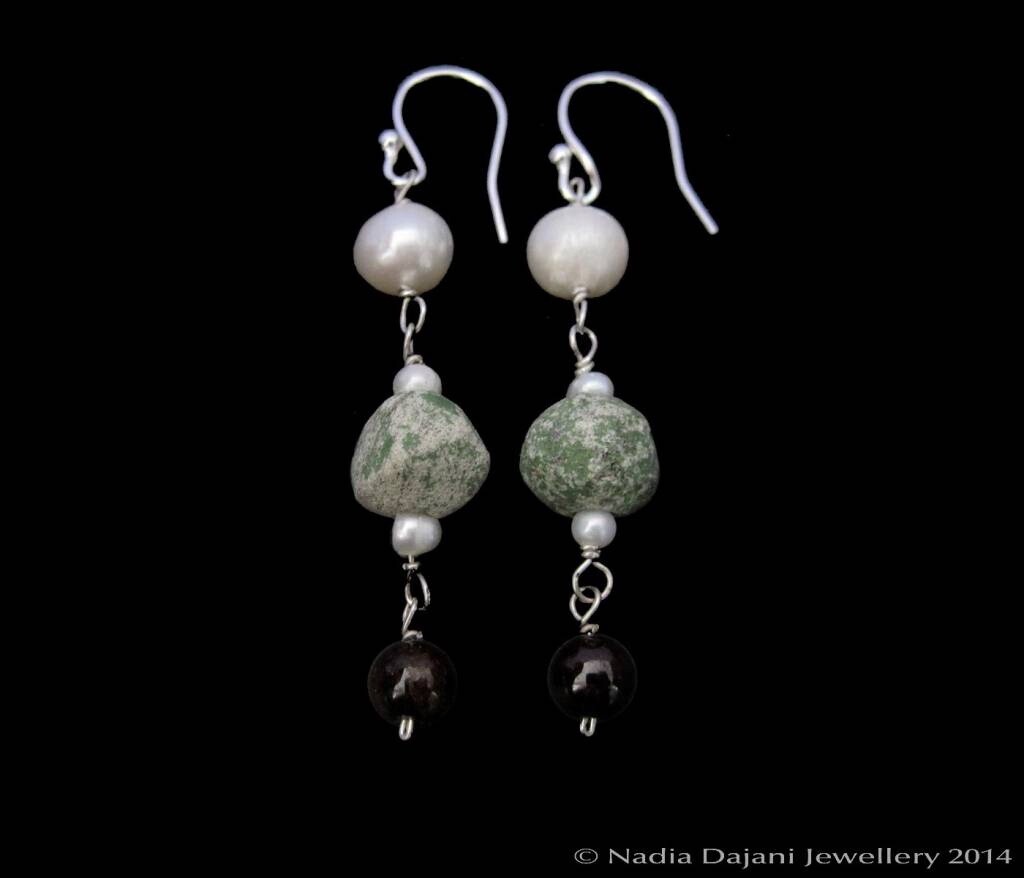PEARL. KUNOUZ &amp; GEMSTONE DROP