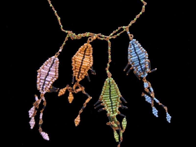 Short Fallahi necklace with copper & beads