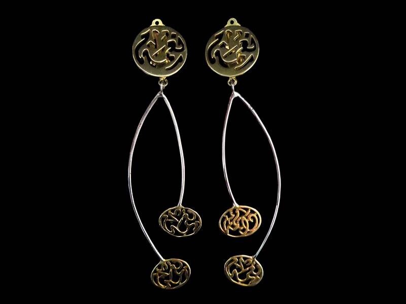 LONG HOOK NIMAH EARRINGS WITH AFIA DAIMA