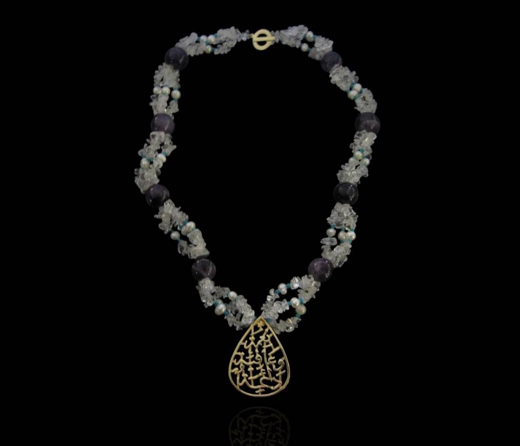 GP NIMAH NECKLACE EMBROIDERED STONES