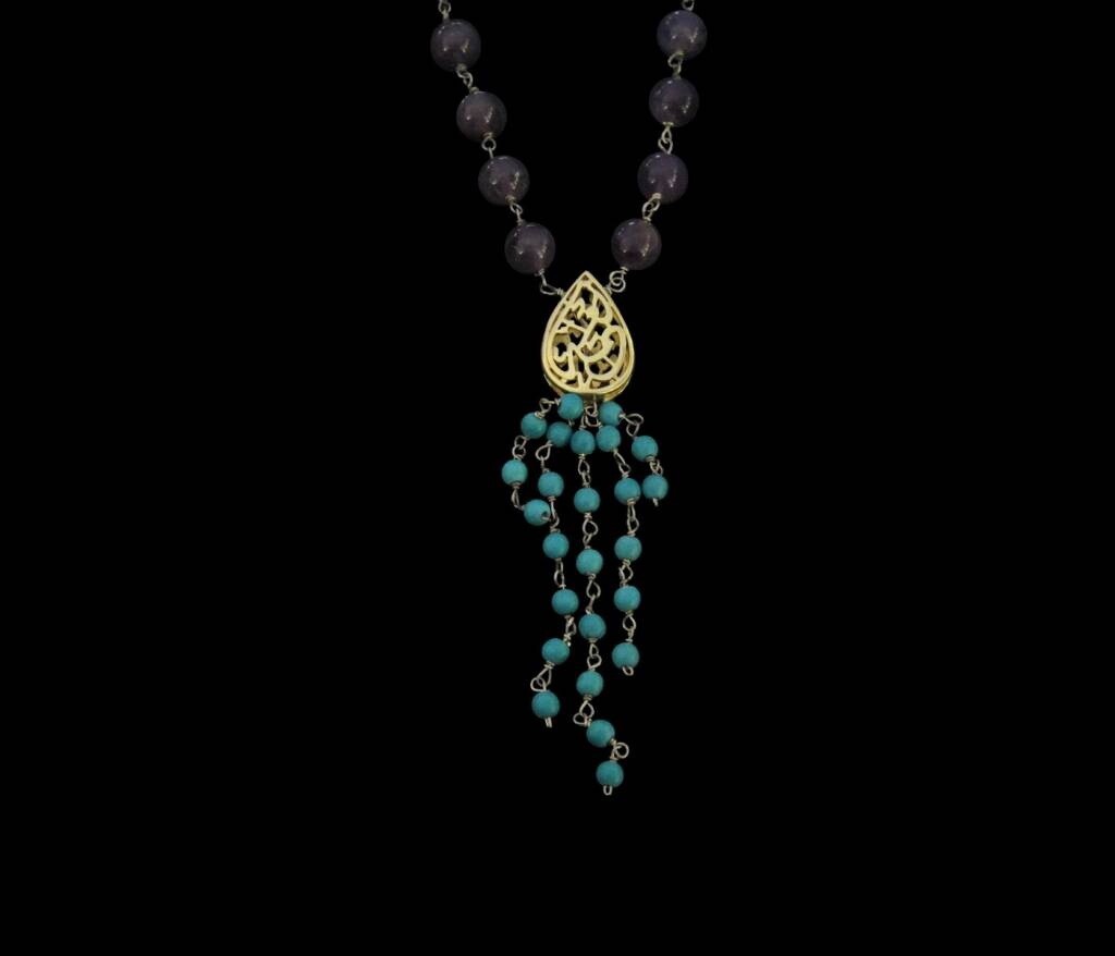 NIMAH STONE NECKLACE WITH TASSEL