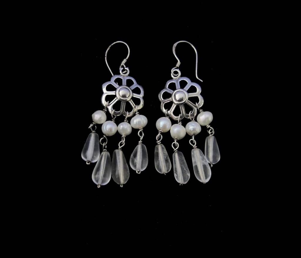 DESERT FLOWER EARRINGS WITH GEMSTONES