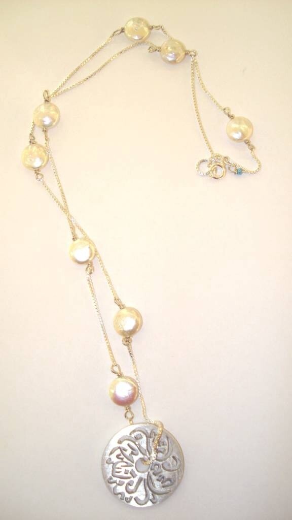 MASHA ALLAH DISC ON LONG SILVER CHAIN