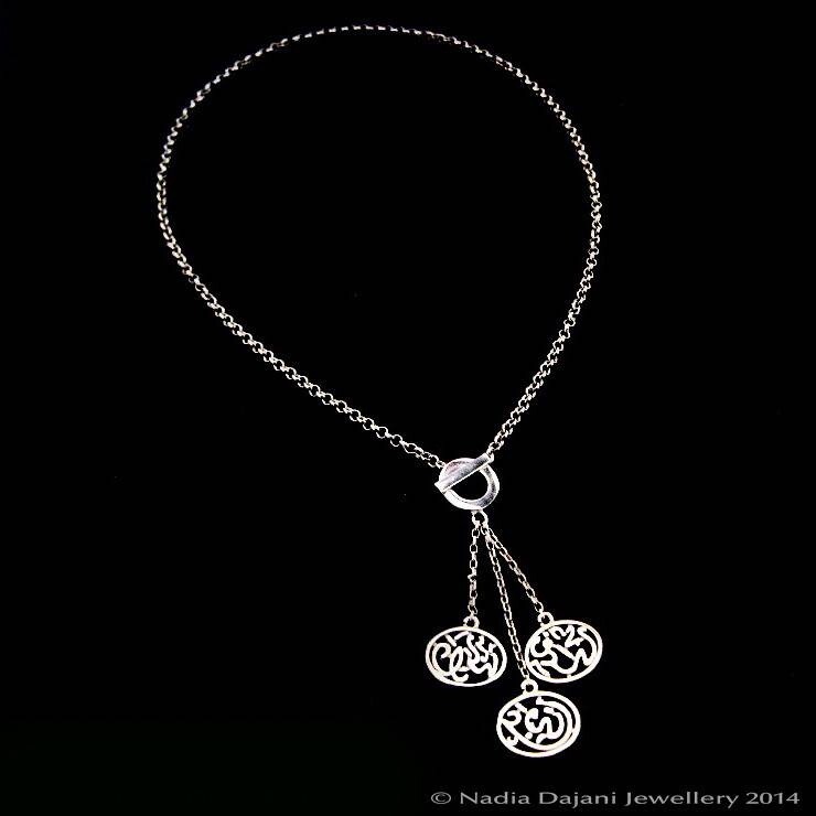 CHAIN NECKLACE WITH FRONT TASSEL AND NIMA AFIA DAIMA