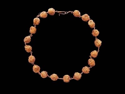 Large copper bead necklace
