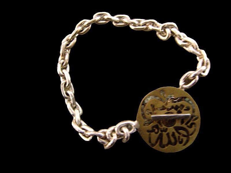CHUNKY CHAIN BRACELET WITH GP DISC CLOSURE
