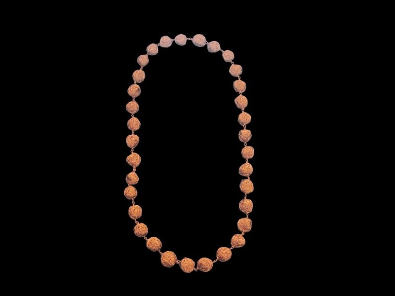 Copper Bead Large Necklace Long