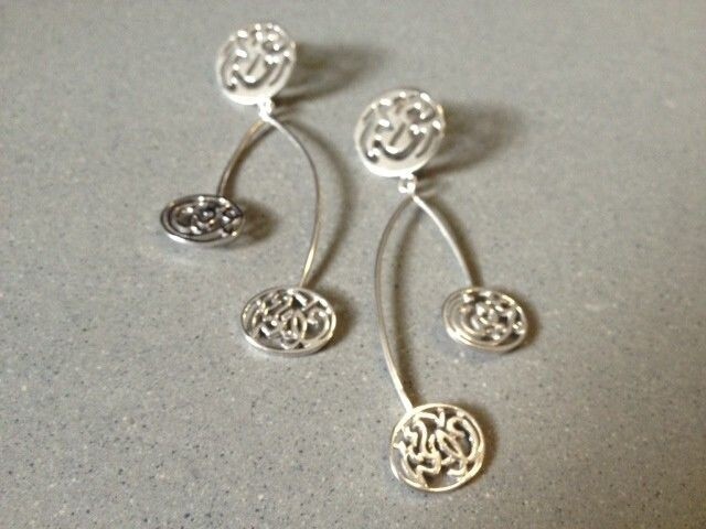 NIMA AFIA EARRINGS LONG SILVER