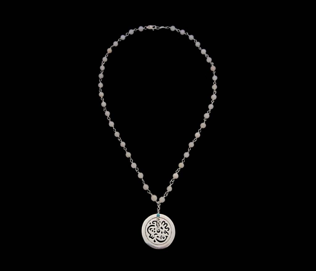 STONE NECKLACE WITH NEW MASHA&#39;ALLAH DISC