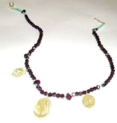 STONE NECKLACE WITH 3 SALAM WORDS