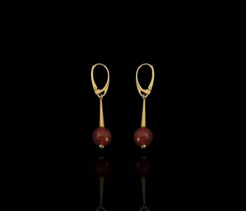 Gold Plated Roman Stick Earrings
