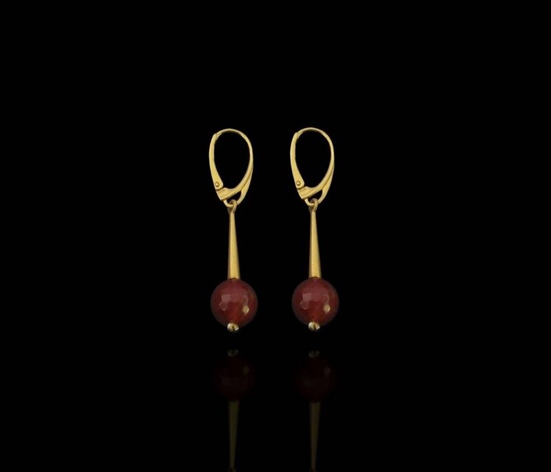 Gold Plated Roman Stick Earrings