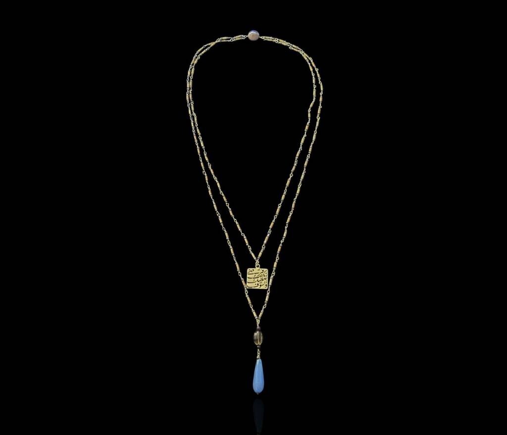 TWO ROW NECKLACE WITH LISAWFA PENDANT