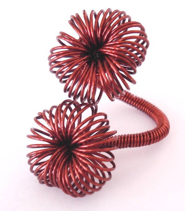 TWIST COPPER WIRE FLOWER RING