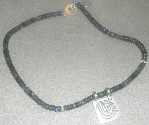 SQUARE MASHALLAH AND STONE NECKLACE
